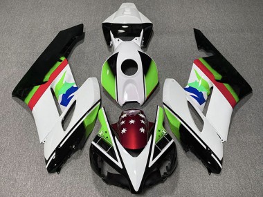 Cheap 2004-2005 Honda CBR1000RR Motorcycle Fairings - White Green Red Glossy Black Star Canada
