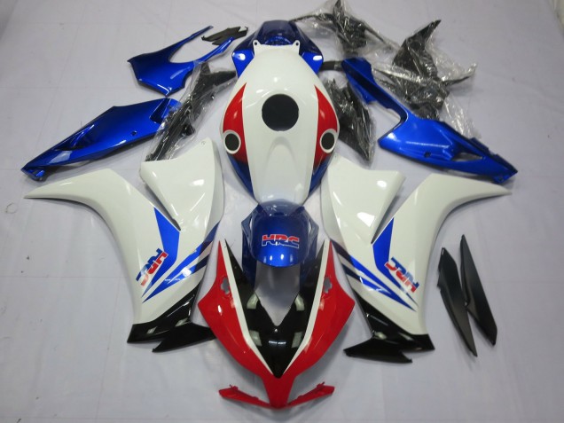 2012-2016 Honda CBR1000RR Motorcycle Fairings - White Blue Red HRC Canada