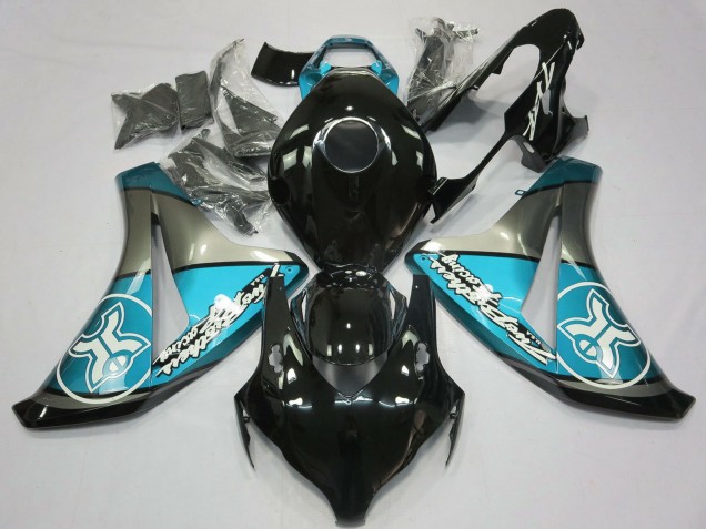 2008-2011 Honda CBR1000RR Motorcycle Fairings - Light Blue Grey Glossy Black Canada