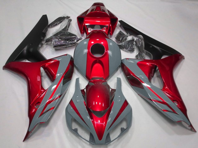 2006-2007 Honda CBR1000RR Motorcycle Fairings - Nardo Grey Red Matte Black Canada