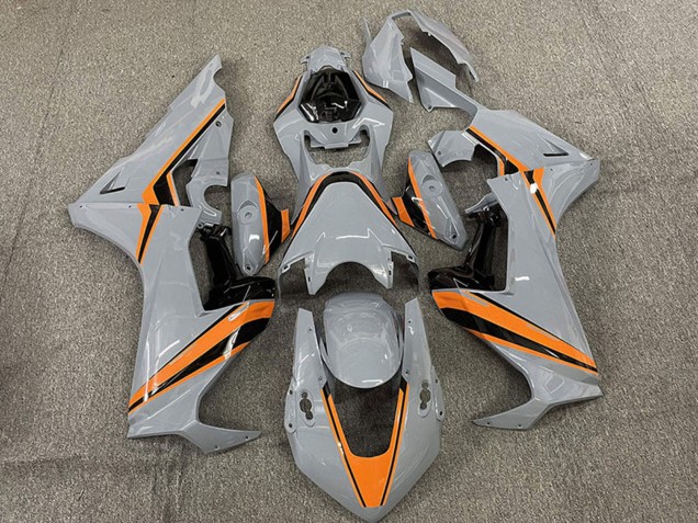 2017-2023 Honda CBR1000RR Motorcycle Fairings - Nardo Grey with Orange Stripe Canada