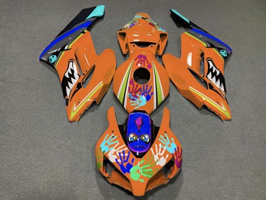 Cheap 2004-2005 Honda CBR1000RR Motorcycle Fairings - Orange Blue Black Shark Canada