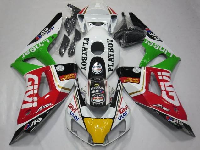 2006-2007 Honda CBR1000RR Motorcycle Fairings - White Red Green Yellow Black Givi PlayBoy Canada
