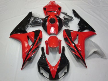 Cheap 2006-2007 Honda CBR1000RR Motorcycle Fairings - Red Glossy Black OEM Style No Decals Canada