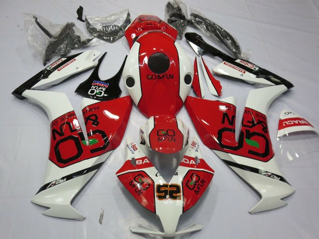 2012-2016 Honda CBR1000RR Motorcycle Fairings - White Red Go&Fun Canada