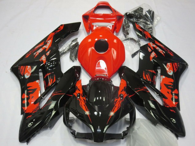 2004-2005 Honda CBR1000RR Motorcycle Fairings - Red Glossy Black Le Mis Canada