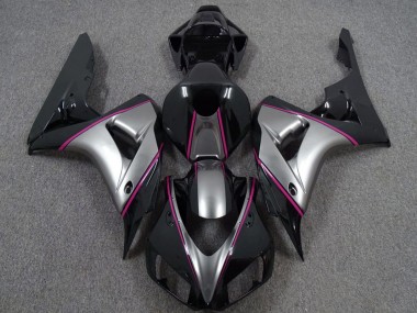 Cheap 2006-2007 Honda CBR1000RR Motorcycle Fairings - Silver Pink Glossy Black Pinstripe Canada