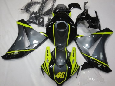 Cheap 2008-2011 Honda CBR1000RR Motorcycle Fairings - Grey Yellow Glossy Black 46 Canada