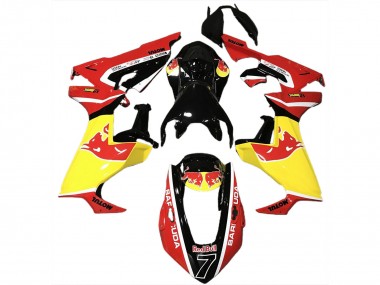Cheap 2017-2023 Honda CBR1000RR Motorcycle Fairings - Glossy Black Yellow Red Bull Canada