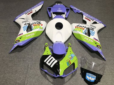 Cheap 2006-2007 Honda CBR1000RR Motorcycle Fairings - White Blue Green Glossy Black Toy Story Canada