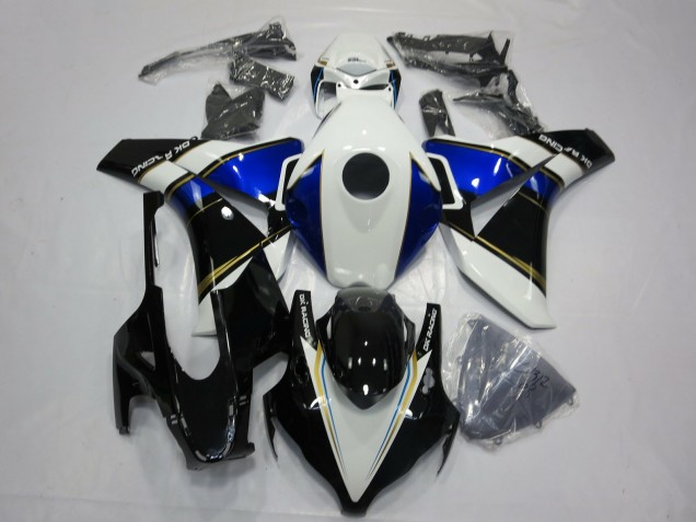 2008-2011 Honda CBR1000RR Motorcycle Fairings - White Blue Gold Glossy Black Canada