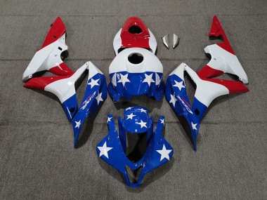 Cheap 2007-2008 Honda CBR600RR Motorcycle Fairings - White Blue Red American Flag Canada