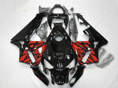 Cheap 2005-2006 Honda CBR600RR Motorcycle Fairings - Glossy Black and Tribal Red Canada