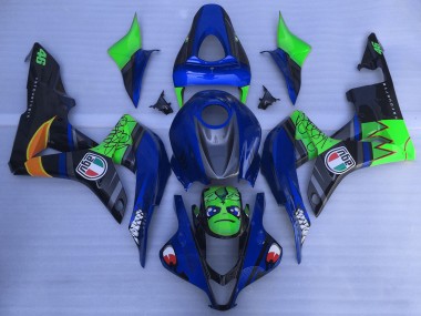 Cheap 2007-2008 Honda CBR600RR Motorcycle Fairings - Blue Green Glossy Black Shark Canada