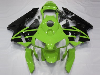 Cheap 2003-2004 Honda CBR600RR Motorcycle Fairing Kits - Green Glossy Black Canada