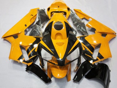 Cheap 2005-2006 Honda CBR600RR Motorcycle Fairings - Bright Orange Glossy Black Design Canada