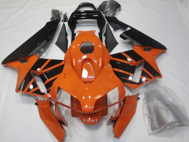 2003-2004 Honda CBR600RR Motorcycle Fairings - Orange Glossy Black OEM Style Canada