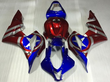 Cheap 2007-2008 Honda CBR600RR Motorcycle Fairings - Red Silver Blue Captain America Canada