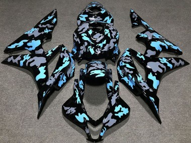 Cheap 2007-2008 Honda CBR600RR Motorcycle Fairings - Blue Grey Camouflage Canada