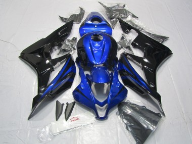 Cheap 2007-2008 Honda CBR600RR Motorcycle Fairing Kits - Blue Glossy Black Canada