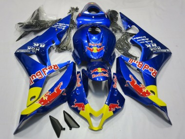 Cheap 2007-2008 Honda CBR600RR Motorcycle Fairings - Blue Yellow Red Bull Canada