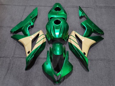 Cheap 2007-2008 Honda CBR600RR Motorcycle Fairings - Emerald Green Tan Canada