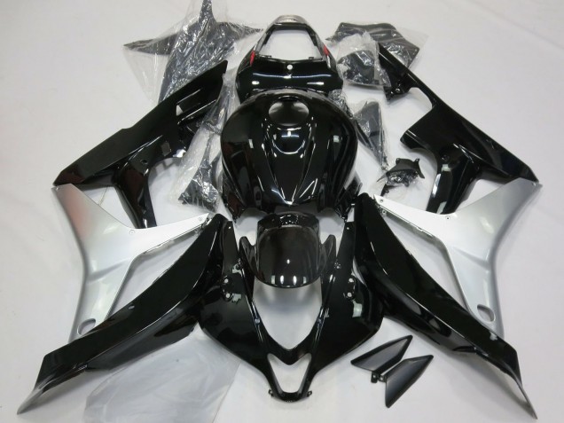 2007-2008 Honda CBR600RR Motorcycle Fairings - Silver Glossy Black Canada