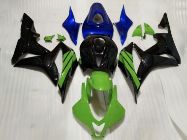 Cheap 2007-2008 Honda CBR600RR Motorcycle Fairings - Blue Green Glossy Black Canada