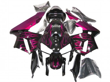 Cheap 2005-2006 Honda CBR600RR Motorcycle Fairings - Glossy Black Pink Flame Canada