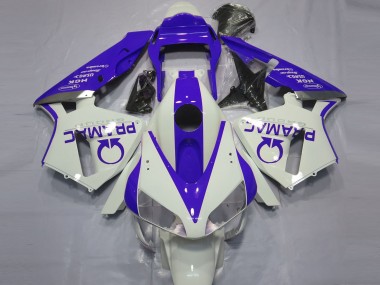 Cheap 2003-2004 Honda CBR600RR Motorcycle Fairings - White Blue Pramac Canada