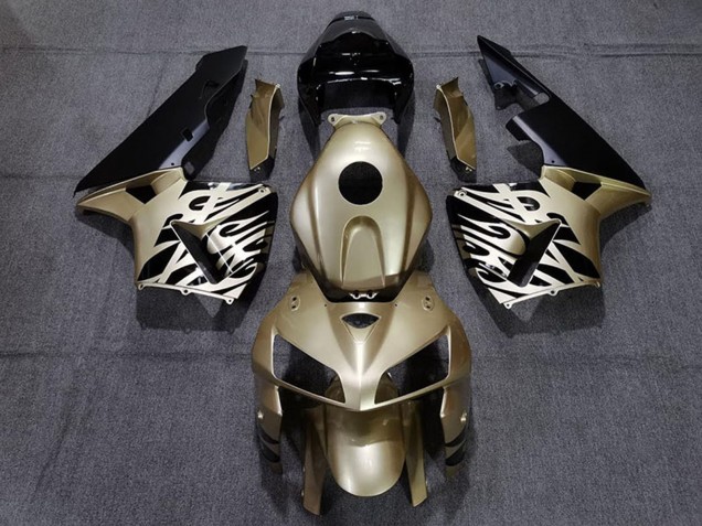 2005-2006 Honda CBR600RR Motorcycle Fairings - Gold Black White Canada