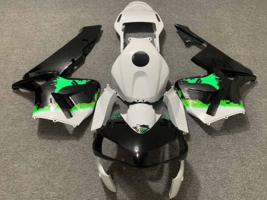 Cheap 2003-2004 Honda CBR600RR Motorcycle Fairings - White Green Glossy Black Splatter Canada