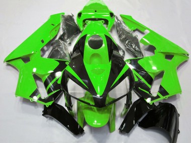 Cheap 2005-2006 Honda CBR600RR Motorcycle Fairings - Green Glossy Black Design Canada