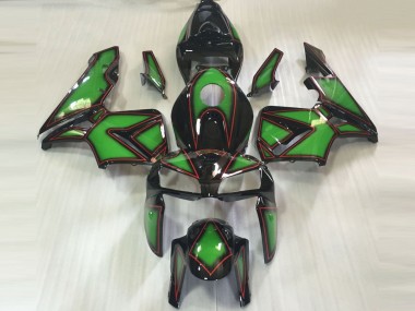Cheap 2005-2006 Honda CBR600RR Motorcycle Fairings - Green Black Red Outline Canada