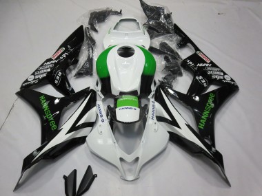 Cheap 2007-2008 Honda CBR600RR Motorcycle Fairings - White Green Glossy Black Hannspree Canada
