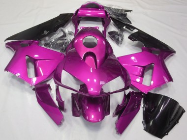 Cheap 2003-2004 Honda CBR600RR Motorcycle Fairings - Hot Pink Glossy Black Canada