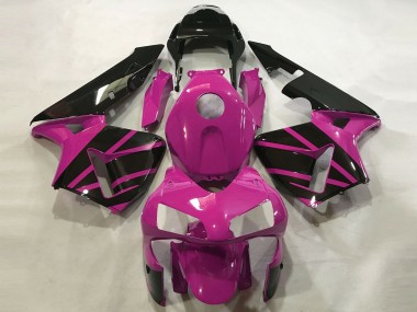 Cheap 2003-2004 Honda CBR600RR Motorcycle Fairings - Hot Pink Glossy Black OEM Style Canada