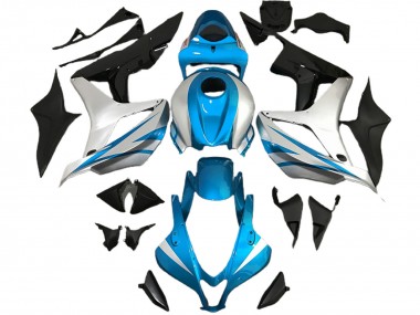 Cheap 2007-2008 Honda CBR600RR Motorcycle Fairings - Silver Light Blue Glossy Black OEM Style Canada