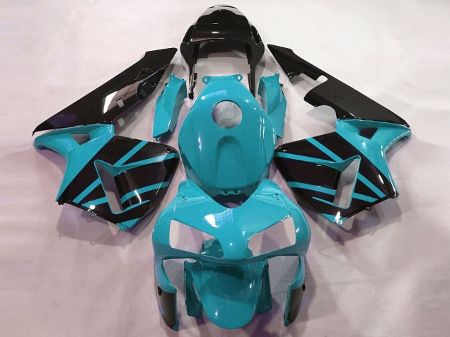 2003-2004 Honda CBR600RR Motorcycle Fairings - Light Blue Glossy Black OEM Style Canada