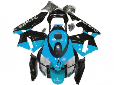 Cheap 2003-2004 Honda CBR600RR Motorcycle Fairings - Light Blue Glossy Black Power Canada