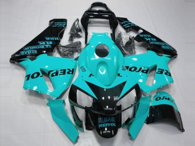 Cheap 2003-2004 Honda CBR600RR Motorcycle Fairings - Light Blue Glossy Black Repsol Canada