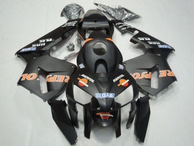 Cheap 2003-2004 Honda CBR600RR Motorcycle Fairings - Matte Black Orange Repsol Canada