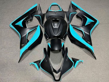 Cheap 2007-2008 Honda CBR600RR Motorcycle Fairing - Cyan Blue Matte Black Canada