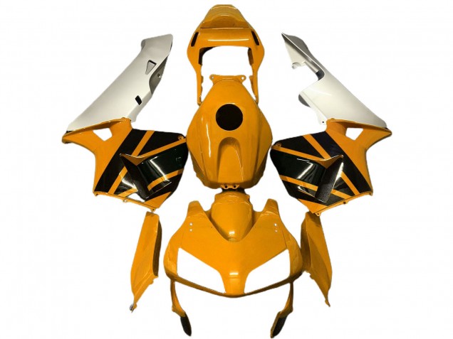 2003-2004 Honda CBR600RR Motorcycle Fairings - Silver Mustard Yellow Glossy Black Canada
