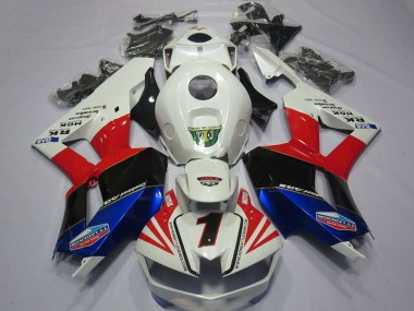 Cheap 2013-2026 Honda CBR600RR Motorcycle Fairings - White Red Blue Black Number 1 Canada