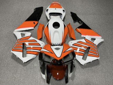 Cheap 2005-2006 Honda CBR600RR Motorcycle Fairings - White Orange Wings Canada