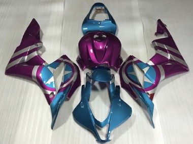 Cheap 2007-2008 Honda CBR600RR Motorcycle Fairings - Purple Light Blue Captain America Canada