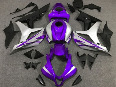 Cheap 2007-2008 Honda CBR600RR Motorcycle Fairings - Silver Purple Glossy Black OEM Style Canada