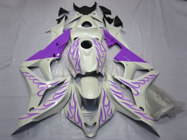 Cheap 2007-2008 Honda CBR600RR Motorcycle Fairings - White Purple Flame Canada