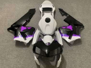 Cheap 2003-2004 Honda CBR600RR Motorcycle Fairings - White Purple Glossy Black Splatter Canada